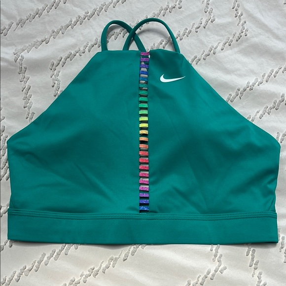 Nike Other - Nike Green Sports Bra with Multicolor Accent